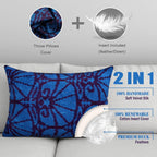 Canvello Decorative Blue Lumbar Throw Pillows For Couch - 16x24 in Canvello