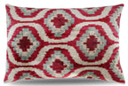 Canvello Decorative Gray Pink Geometric Throw Pillow Down Feather Filled - 16x24 in, front view - House Of Avana