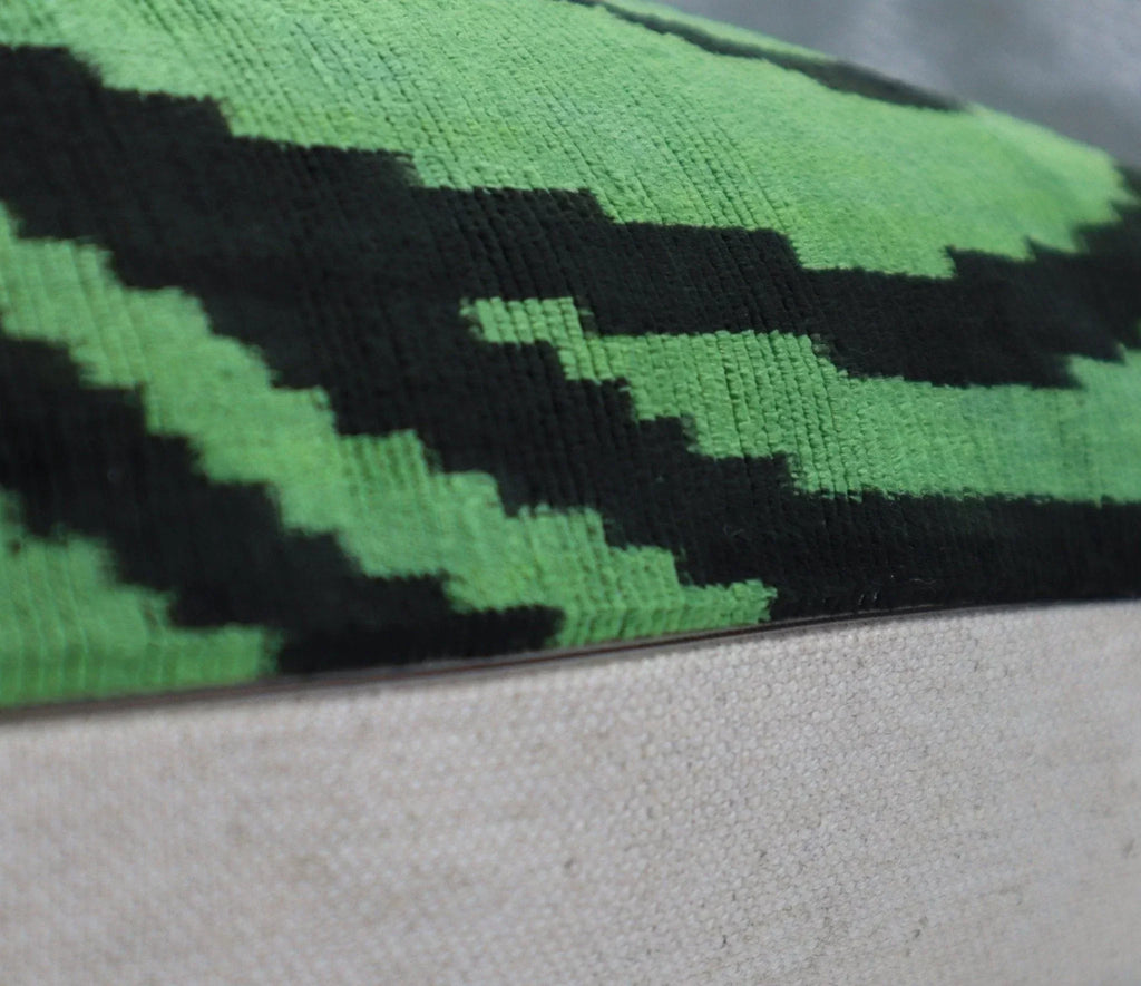 Canvello Decorative Green Throw Pillows for Couch - 16x24 in, angled view - House Of Avana