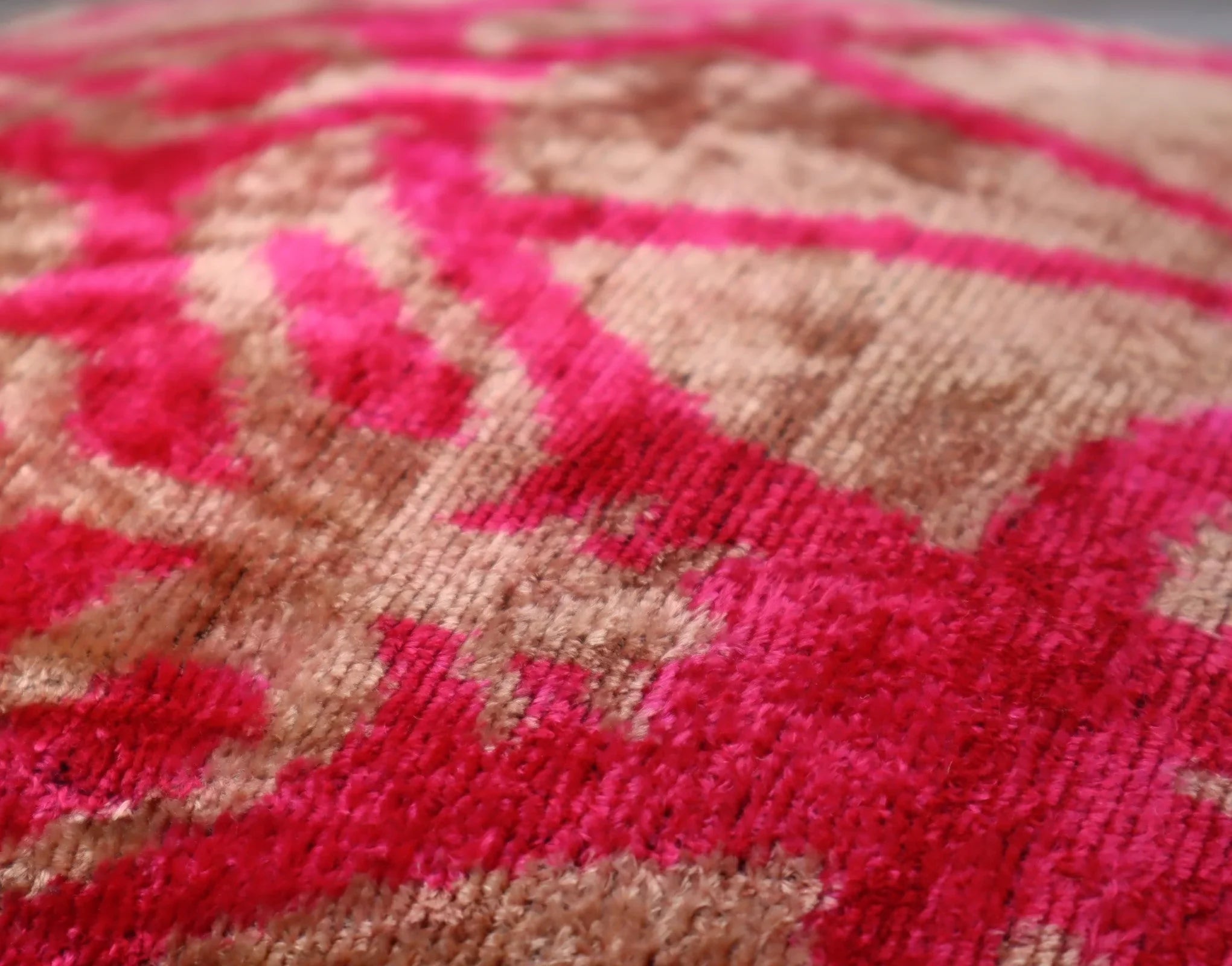 Canvello Decorative Pink Beige Geometric Throw Pillow Down Feather Filled - 16x16 in Canvello