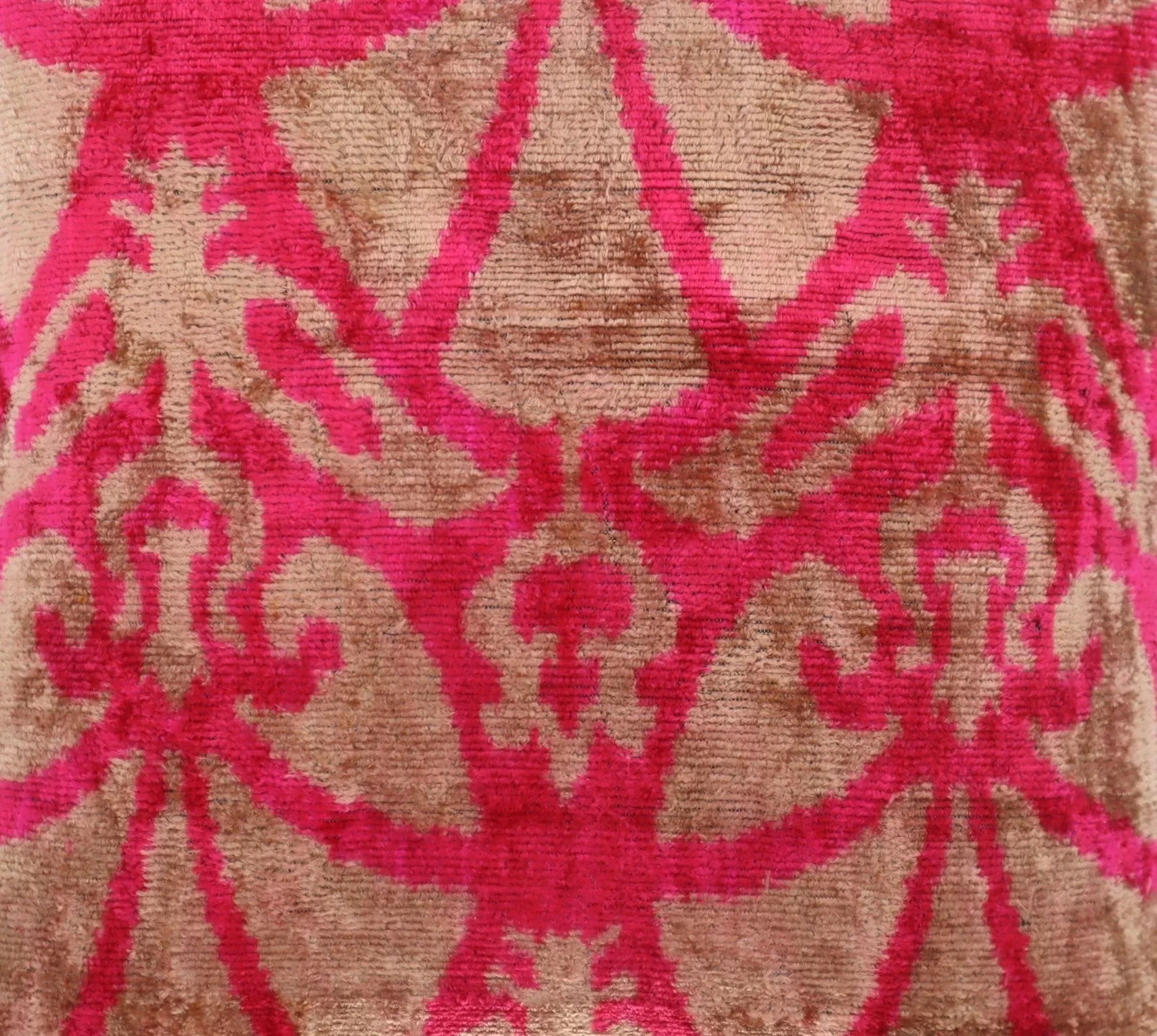 Canvello Decorative Pink Beige Geometric Throw Pillow Down Feather Filled - 16x16 in Canvello