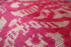 Canvello Decorative Pink Beige Geometric Throw Pillow Down Feather Filled - 16x24 in Canvello