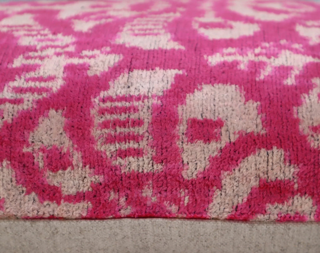 Canvello Decorative Pink Beige Geometric Throw Pillow Down Feather Filled - 16x24 in Canvello