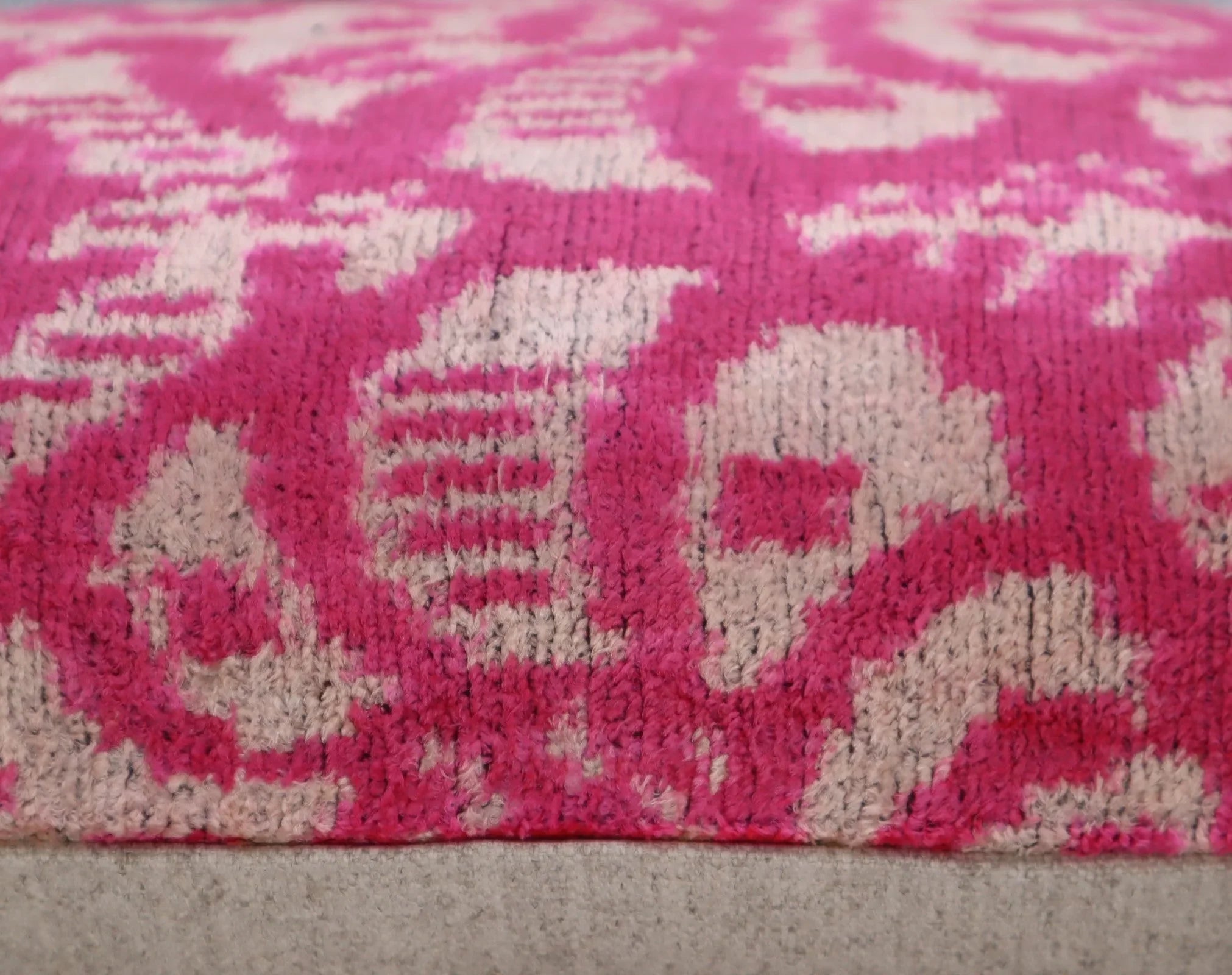 Canvello Decorative Pink Beige Geometric Throw Pillow Down Feather Filled - 16x24 in Canvello