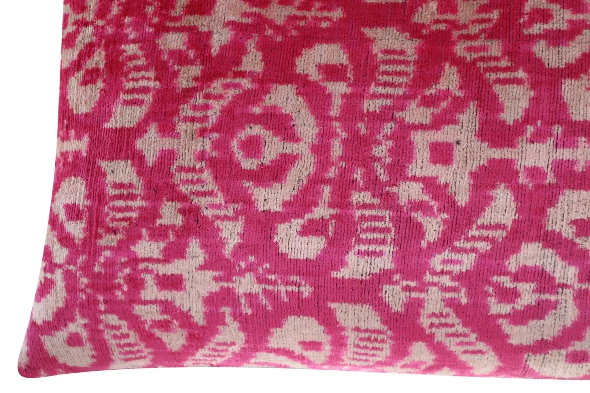 Canvello Decorative Pink Beige Geometric Throw Pillow Down Feather Filled - 16x24 in Canvello