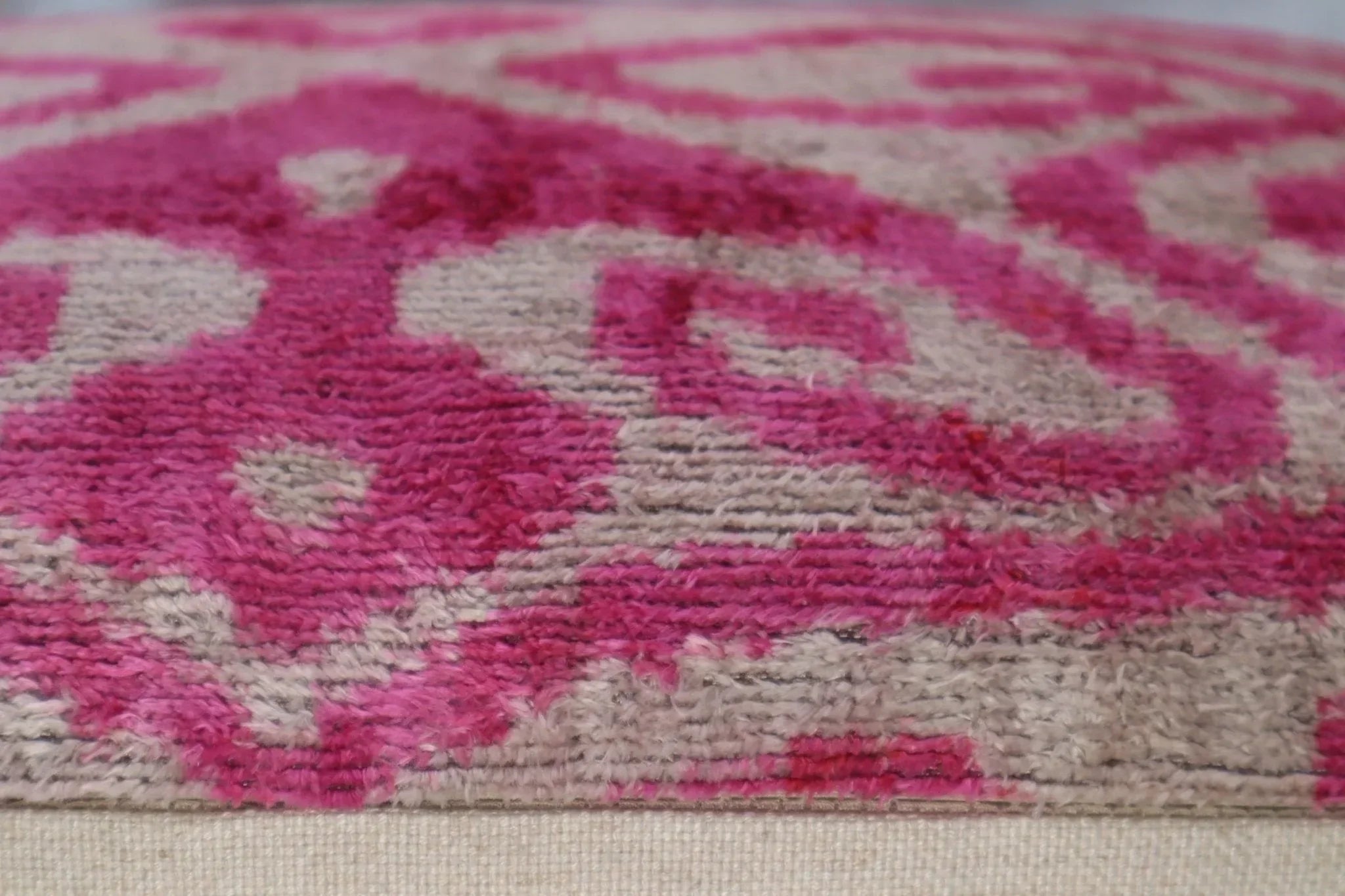 Canvello Decorative Pink Purple Geometric Throw Pillow Down Feather Filled - 16x24 in, detail shot - House Of Avana