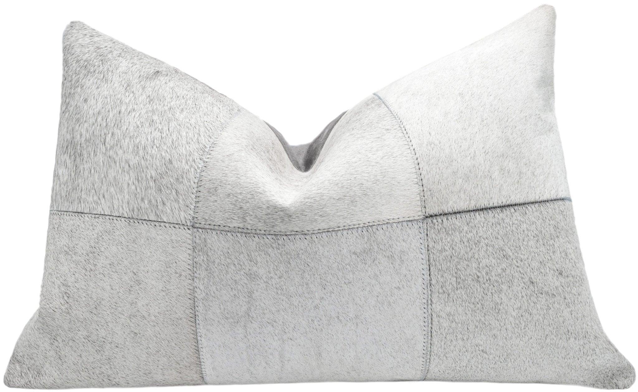 Canvello Genuine Cowhide Leather Decorative Throw Pillows - Handmade Patchwork Boho Accent Pillows For Sofa, Couch, Bed, Chair - Western Southwestern Farmhouse Pillow Covers With Feather Down Insert Included) Canvello