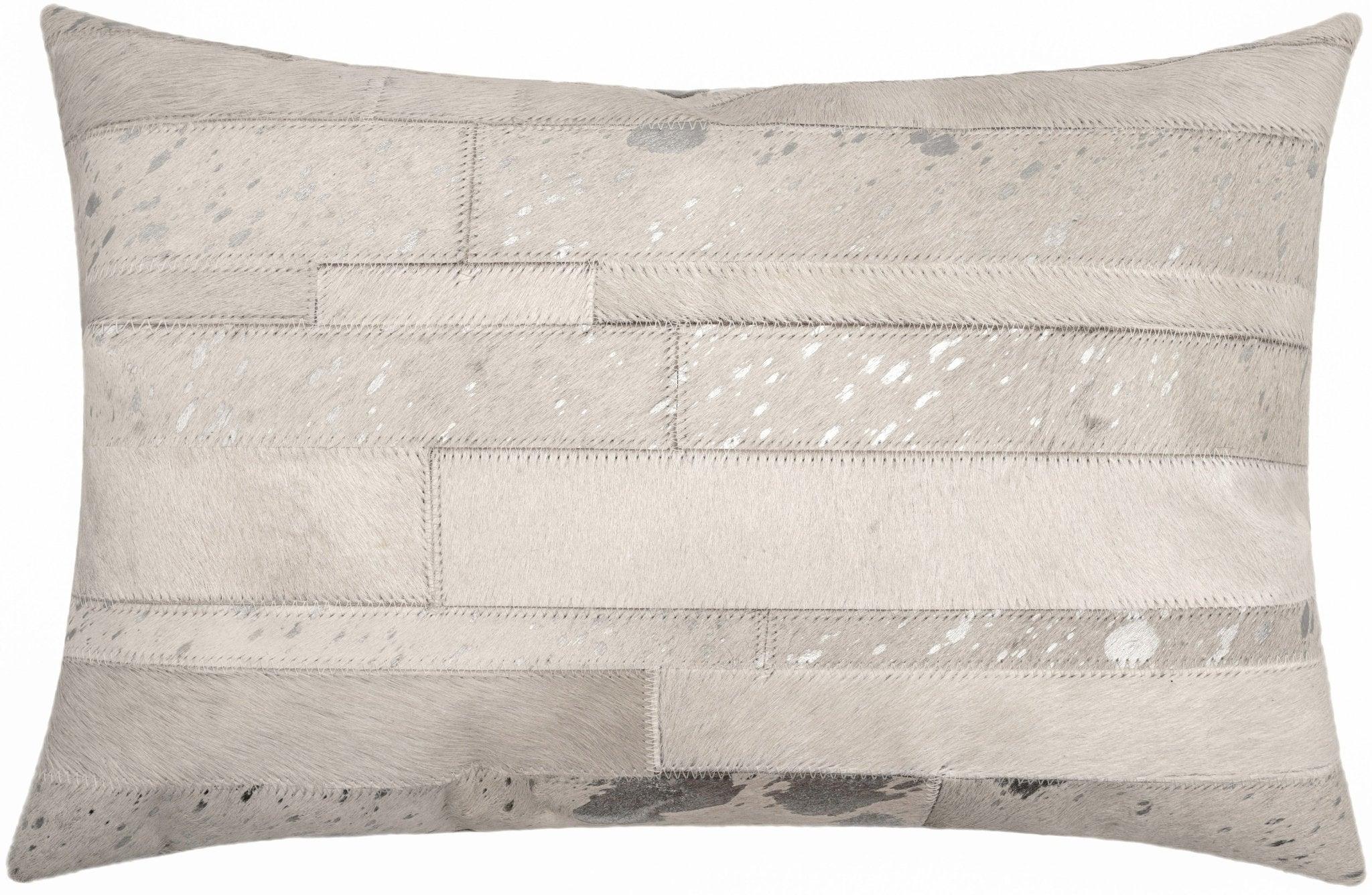 Canvello Genuine Cowhide Leather Decorative Throw Pillows - Handmade Patchwork Boho Accent Pillows For Sofa, Couch, Bed, Chair - Western Southwestern Farmhouse Pillow Covers With Feather Down Insert Included Canvello