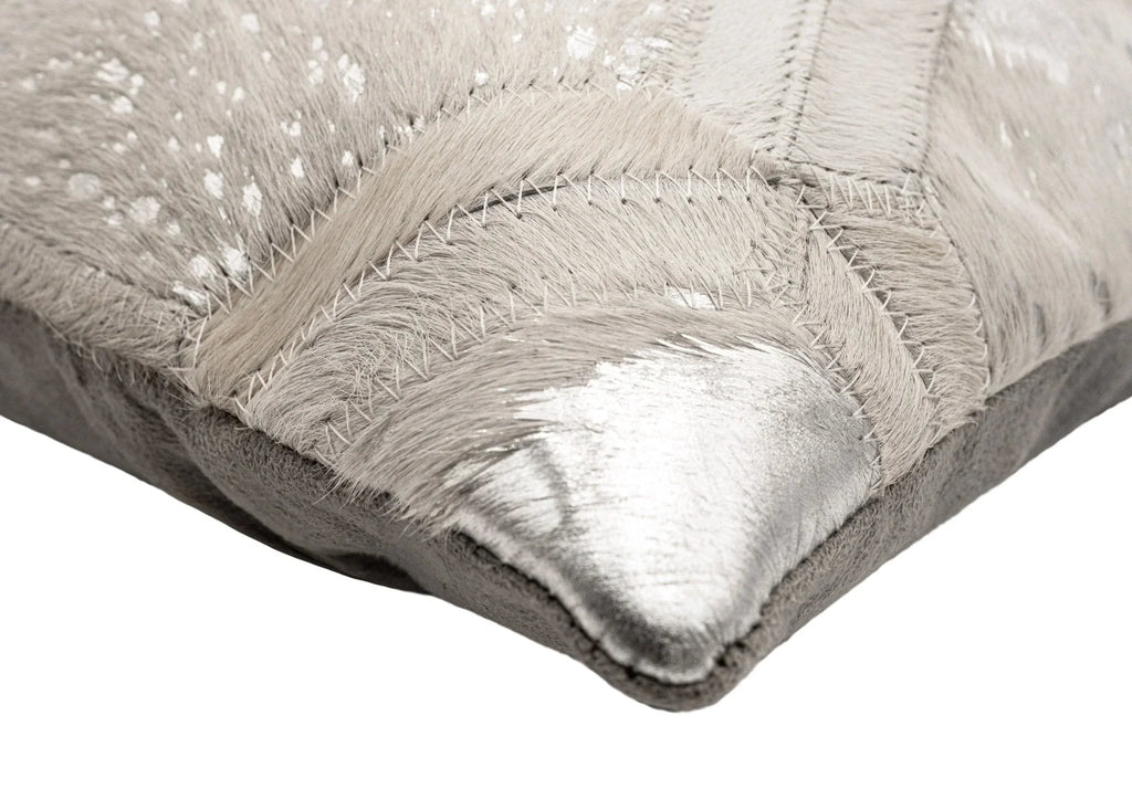 Canvello Genuine Cowhide Leather Decorative Throw Pillows - Handmade Patchwork Boho Accent Pillows For Sofa, Couch, Bed, Chair - Western Southwestern Farmhouse Pillow Covers With Feather Down Insert Included Canvello