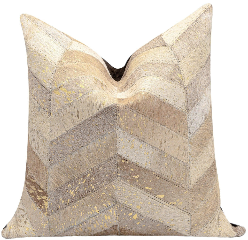 Canvello Genuine Cowhide Leather Decorative Throw Pillows - Handmade Patchwork Boho Accent Pillows For Sofa, Couch, Bed, Chair - Western Southwestern Farmhouse Pillow Covers With Feather Down Insert Included) Canvello