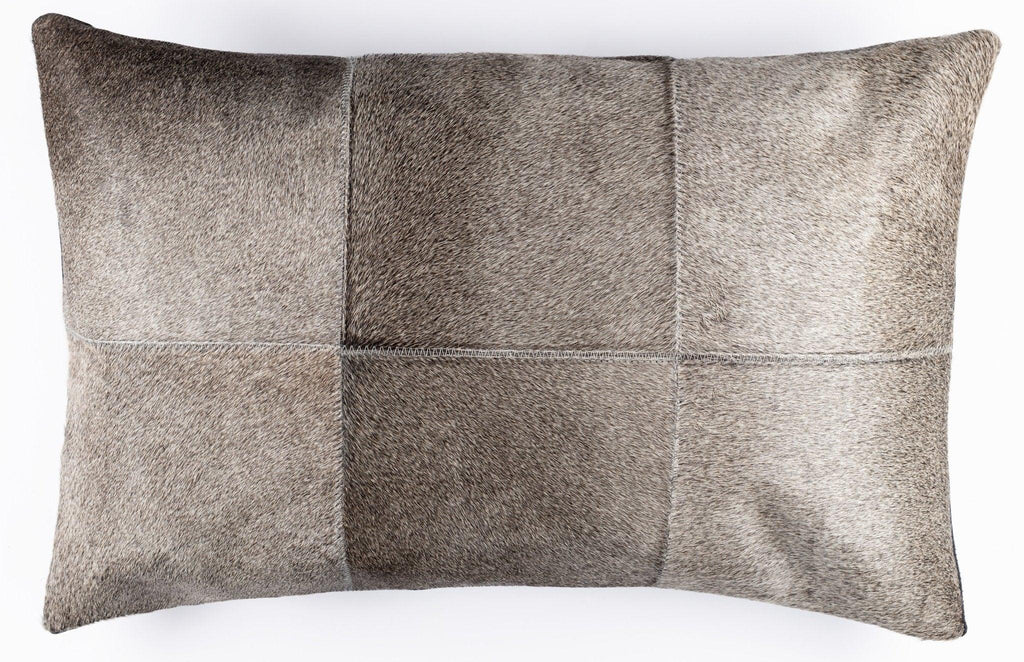 Canvello Genuine Cowhide Leather Decorative Throw Pillows - Handmade Patchwork Boho Accent Pillows For Sofa, Couch, Bed, Chair - Western Southwestern Farmhouse Pillow Covers With Feather Down Insert Included Canvello