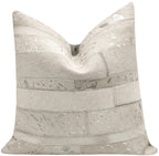 Canvello Genuine Cowhide Leather Decorative Throw Pillows - Handmade Patchwork Boho Accent Pillows For Sofa, Couch, Bed, Chair - Western Southwestern Farmhouse Pillow Covers With Feather Down Insert Included Canvello