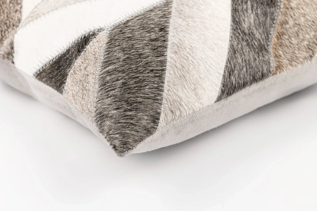 Canvello Genuine Cowhide Leather Decorative Throw Pillows - Handmade Patchwork Boho Accent Pillows For Sofa, Couch, Bed, Chair - Western Southwestern Farmhouse Pillow Covers With Feather Down Insert Included Canvello