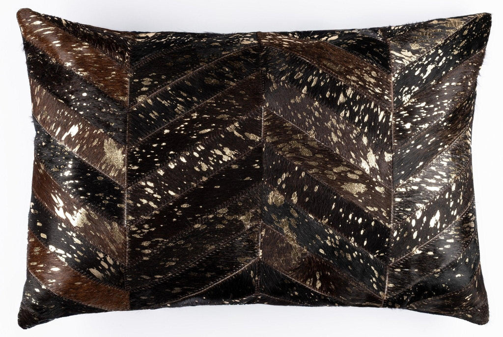 Canvello Genuine Cowhide Leather Decorative Throw Pillows - Handmade Patchwork Boho Accent Pillows For Sofa, Couch, Bed, Chair - Western Southwestern Farmhouse Pillow Covers With Feather Down Insert Included Canvello