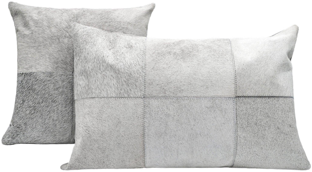 Canvello Genuine Cowhide Leather Decorative Throw Pillows - Handmade Patchwork Boho Accent Pillows For Sofa, Couch, Bed, Chair - Western Southwestern Farmhouse Pillow Covers With Feather Down Insert Included) Canvello