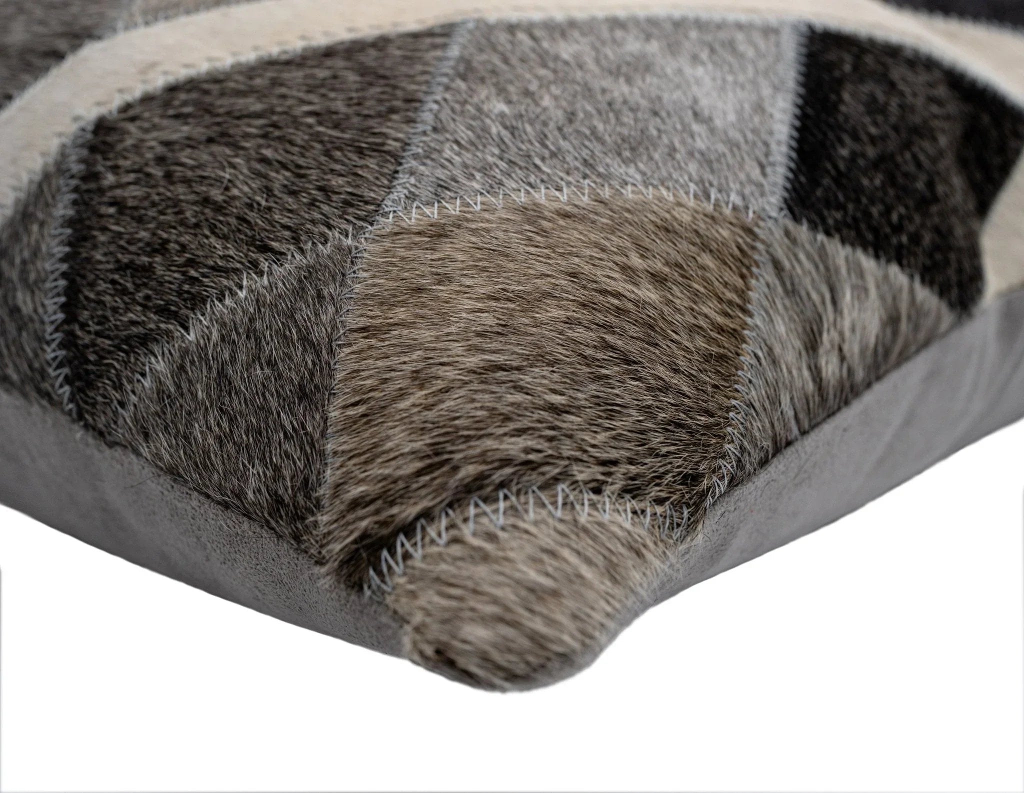 Canvello Genuine Cowhide Leather Decorative Throw Pillows - Handmade Patchwork Boho Accent Pillows For Sofa, Couch, Bed, Chair - Western Southwestern Farmhouse Pillow Covers With Feather Down Insert Included) Canvello