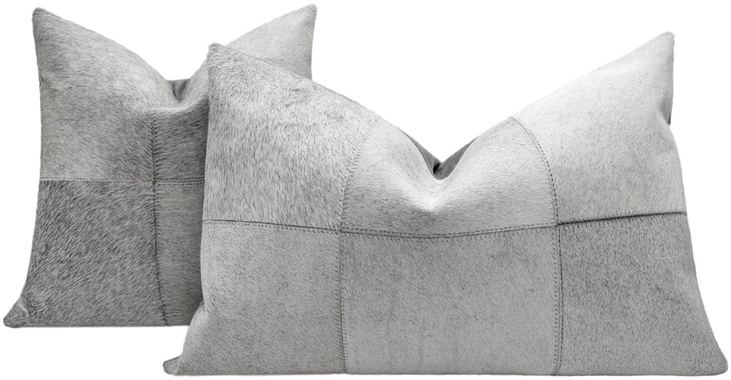 Canvello Genuine Cowhide Leather Decorative Throw Pillows - Handmade Patchwork Boho Accent Pillows For Sofa, Couch, Bed, Chair - Western Southwestern Farmhouse Pillow Covers With Feather Down Insert Included) Canvello