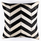 Canvello Genuine Cowhide Leather Decorative Throw Pillows - Handmade Patchwork Boho Accent Pillows For Sofa, Couch, Bed, Chair - Western Southwestern Farmhouse Pillow Covers With Feather Down Insert Included Canvello