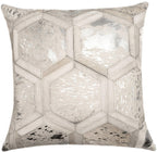 Canvello Genuine Cowhide Leather Decorative Throw Pillows - Handmade Patchwork Boho Accent Pillows For Sofa, Couch, Bed, Chair - Western Southwestern Farmhouse Pillow Covers With Feather Down Insert Included Canvello