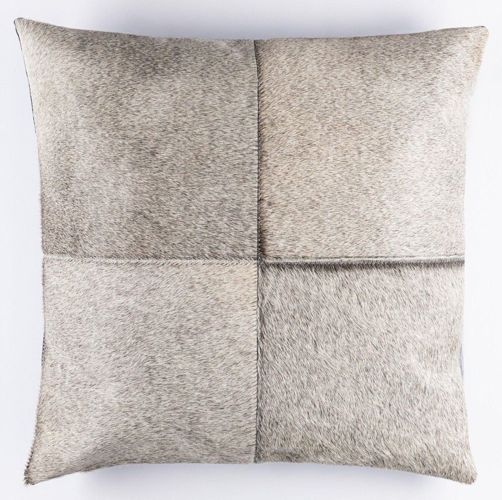 Canvello Genuine Cowhide Leather Decorative Throw Pillows - Handmade Patchwork Boho Accent Pillows For Sofa, Couch, Bed, Chair - Western Southwestern Farmhouse Pillow Covers With Feather Down Insert Included Canvello