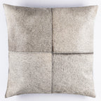 Canvello Genuine Cowhide Leather Decorative Throw Pillows - Handmade Patchwork Boho Accent Pillows For Sofa, Couch, Bed, Chair - Western Southwestern Farmhouse Pillow Covers With Feather Down Insert Included Canvello