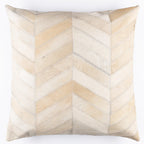 Canvello Genuine Cowhide Leather Decorative Throw Pillows - Handmade Patchwork Boho Accent Pillows For Sofa, Couch, Bed, Chair - Western Southwestern Farmhouse Pillow Covers With Feather Down Insert Included Canvello