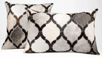 Canvello Genuine Cowhide Leather Decorative Throw Pillows - Handmade Patchwork Boho Accent Pillows For Sofa, Couch, Bed, Chair - Western Southwestern Farmhouse Pillow Covers With Feather Down Insert Included Canvello