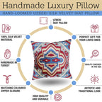 Canvello Geometric Multi Color Throw Pillows - 20x20, side view - House Of Avana