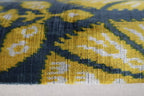 Canvello Gold Gray Handmade 16x24 Silk Velvet Pillow, Organic Veg Dyed, Down/feather Filled, detail shot - House Of Avana