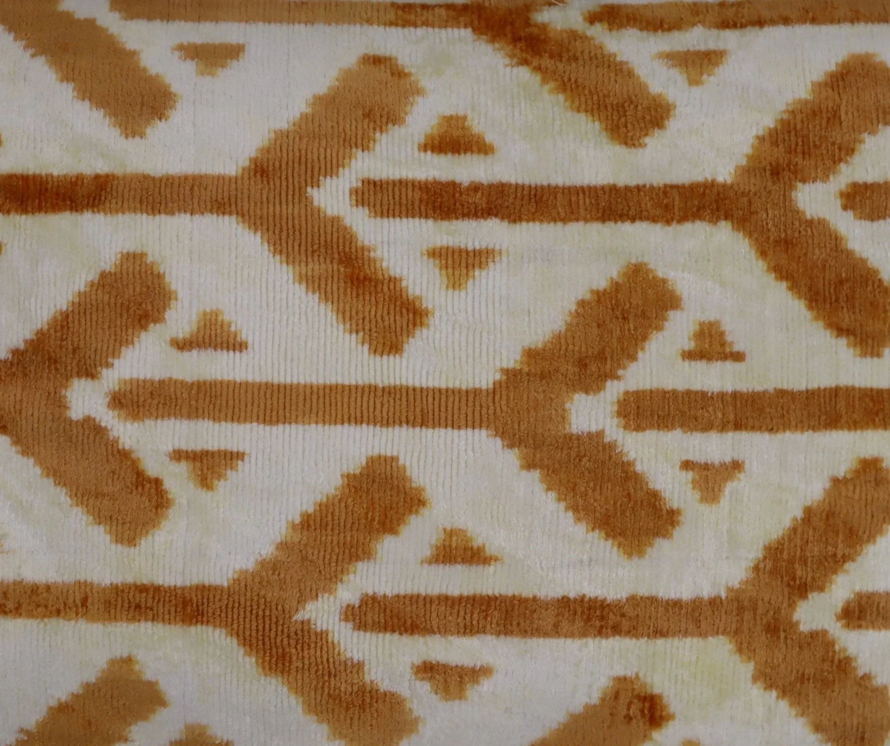 Canvello Gold Ivory Handmade 16x24 Silk Velvet Pillow, Organic Veg Dyed, Down/Feather Filled Canvello