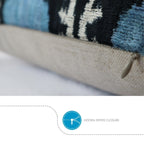 Canvello Handmade Blue Black Velvet Throw Pillows - 18x18 Canvello