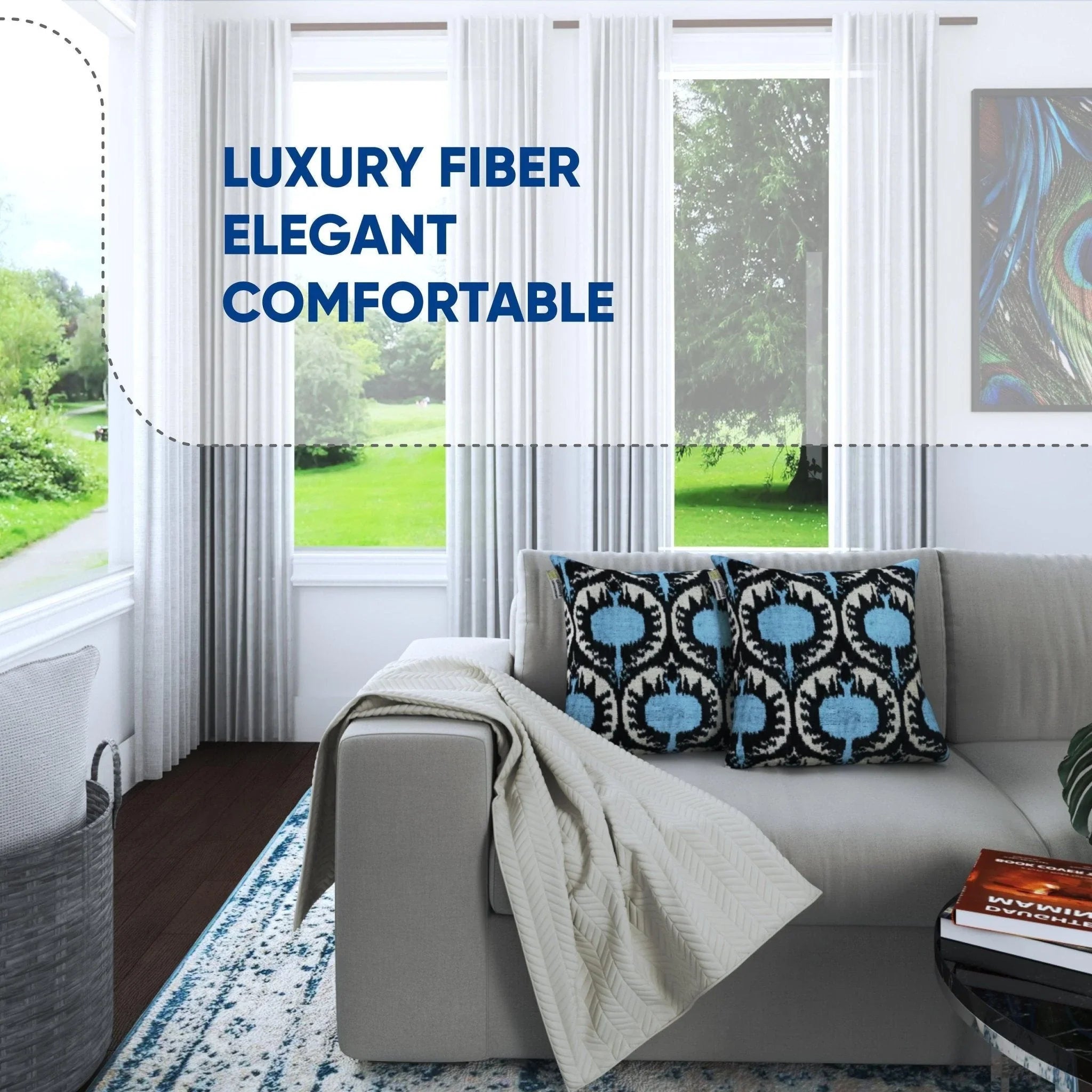 Canvello Handmade Blue Black Velvet Throw Pillows - 18x18 Canvello