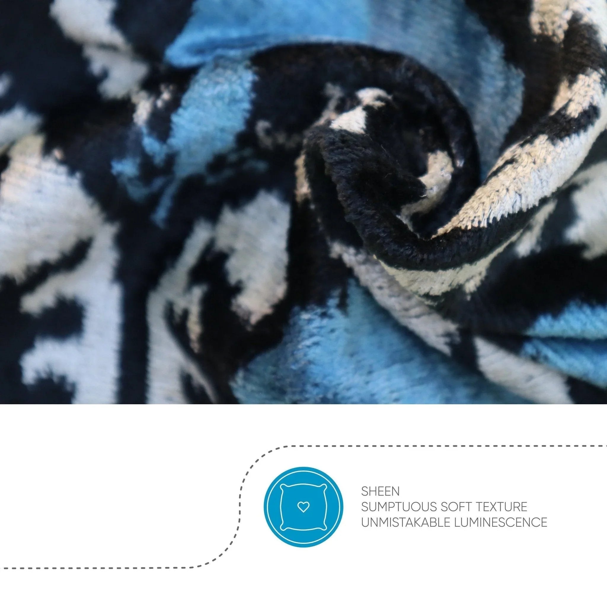 Canvello Handmade Blue Black Velvet Throw Pillows - 18x18 Canvello