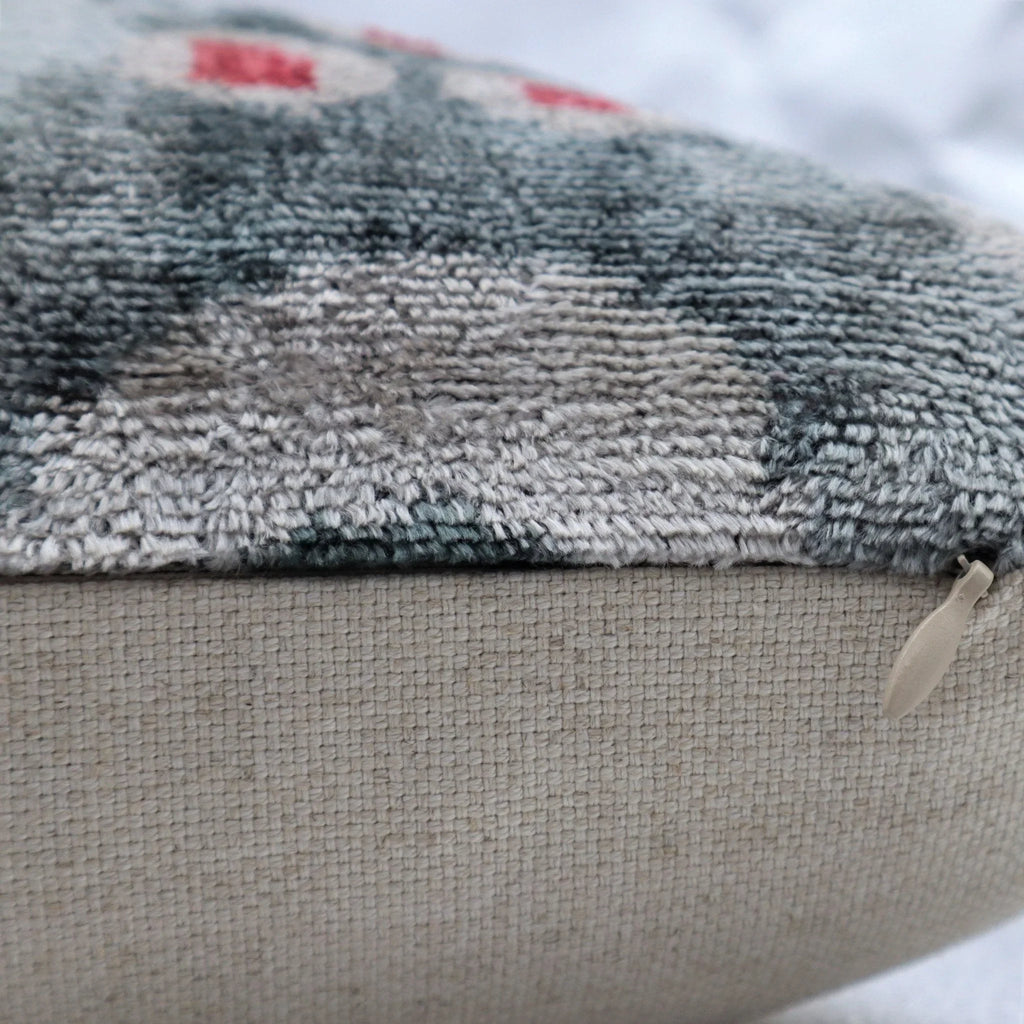 Canvello Handmade Gray Velvet Throw Pillow - 20x20 Canvello