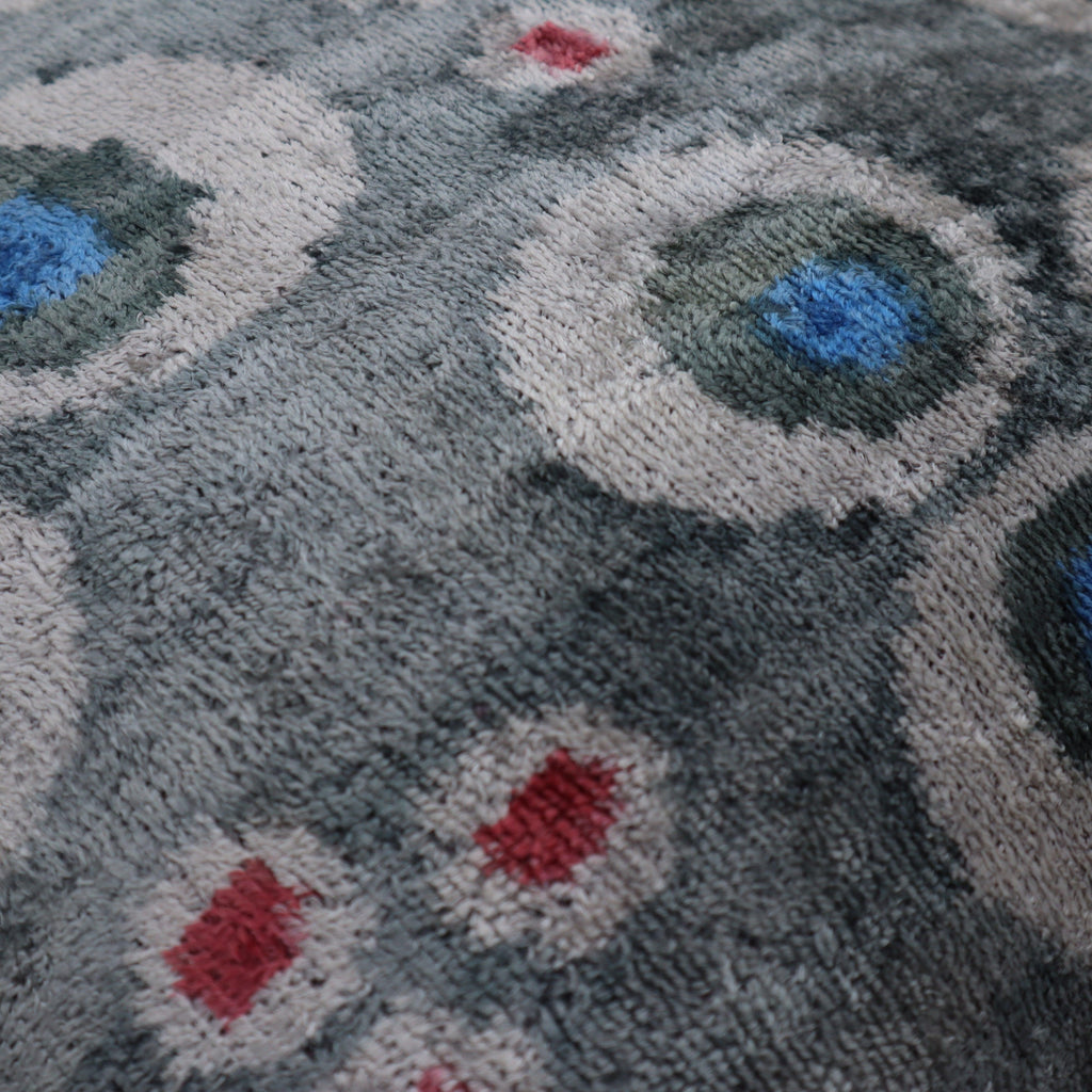 Canvello Handmade Gray Blue Velvet Throw Pillow - 18x18 Canvello