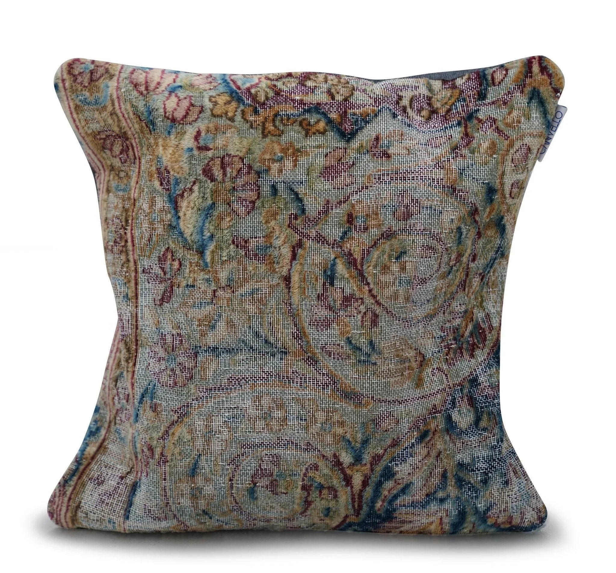 Canvello Handmade Kerman Rug Antique Pillow - 18"x18" Canvello