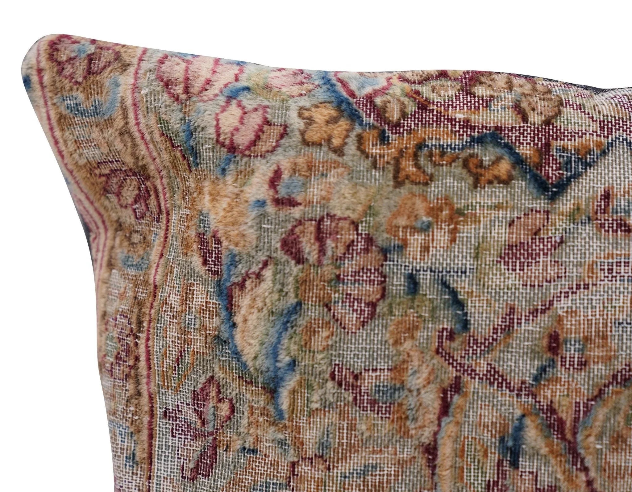 Canvello Handmade Kerman Rug Antique Pillow - 18"x18" Canvello