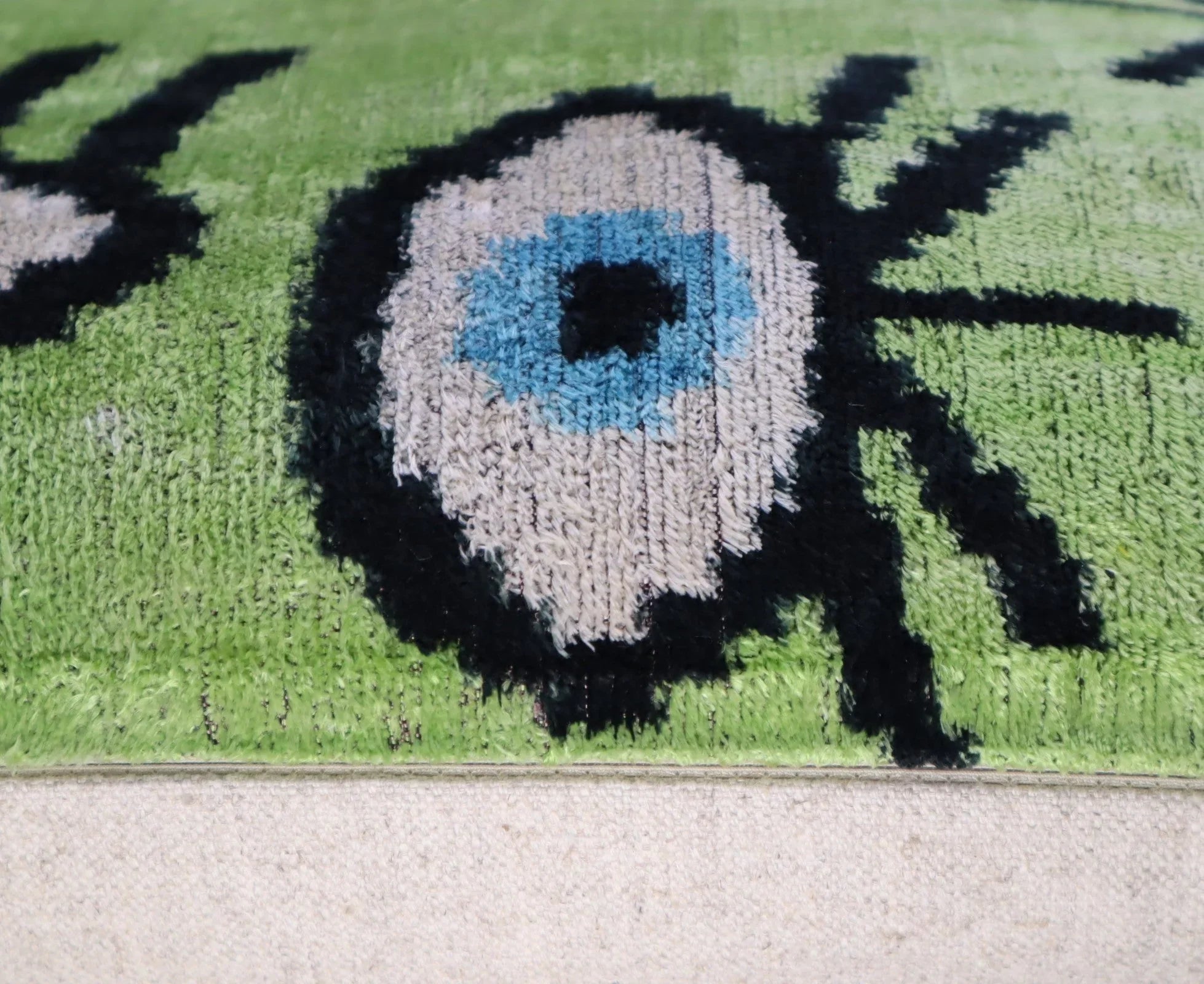 Canvello Handmade Luxury Handmade Velvet Silk Evil Eye Throw Pillow With Down Insert Canvello