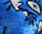 Canvello Handmade Luxury Handmade Velvet Silk Evil Eye Throw Pillow With Down Insert Canvello