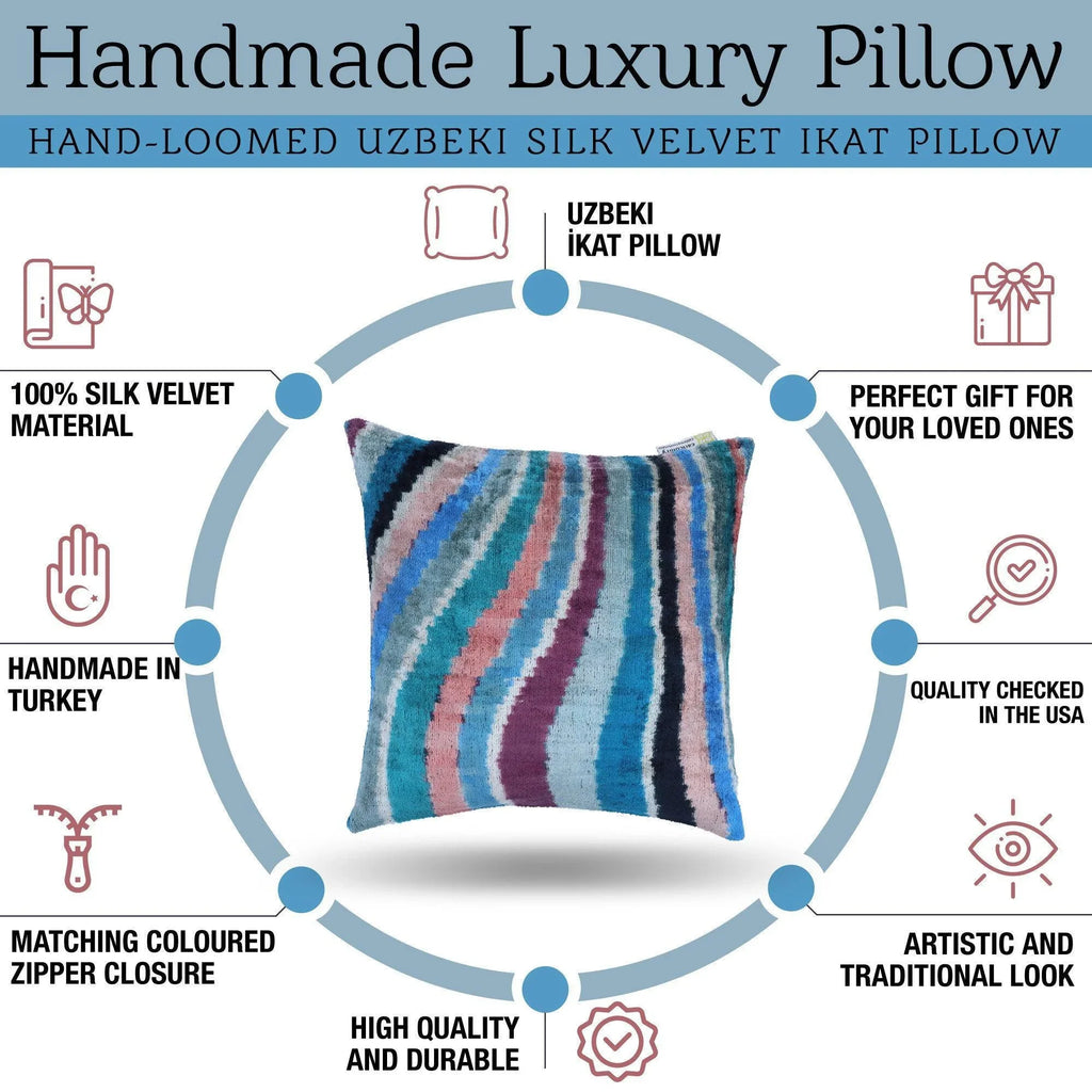 Canvello Handmade Luxury Rainbow Pillow with Down Insert Canvello