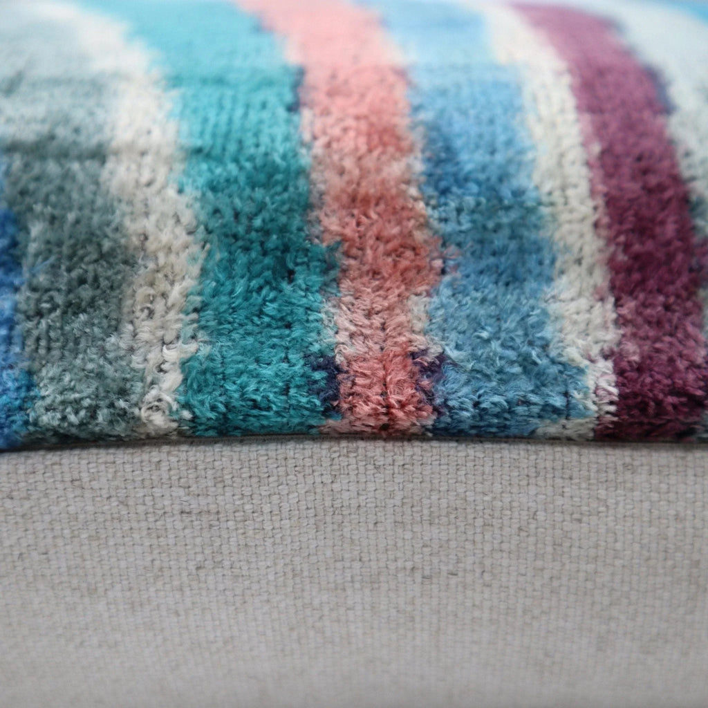 Canvello Handmade Multi Color Rainbow Pillow - 16x24 Canvello