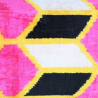 Canvello Handmade Pink Black Velvet Throw Pillow with Down Insert - 16x24 Canvello