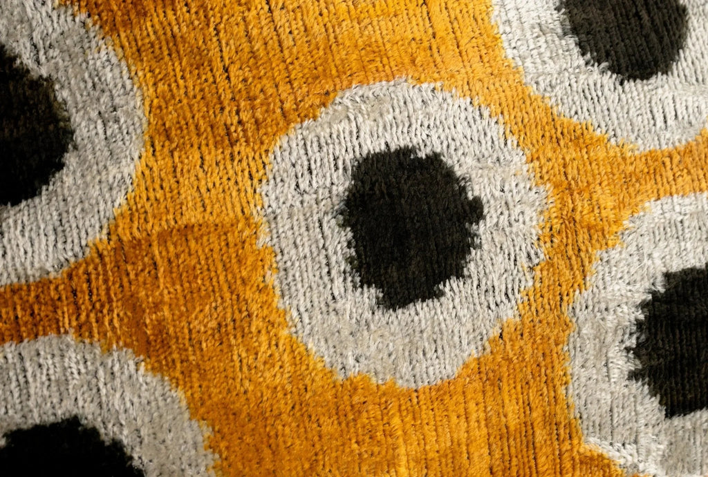 Canvello Handmade Polka Dot Velvet Throw Pillow in Mustard Yellow - Perfect for Modern and Eclectic Decor | 16 x 24 in Canvello