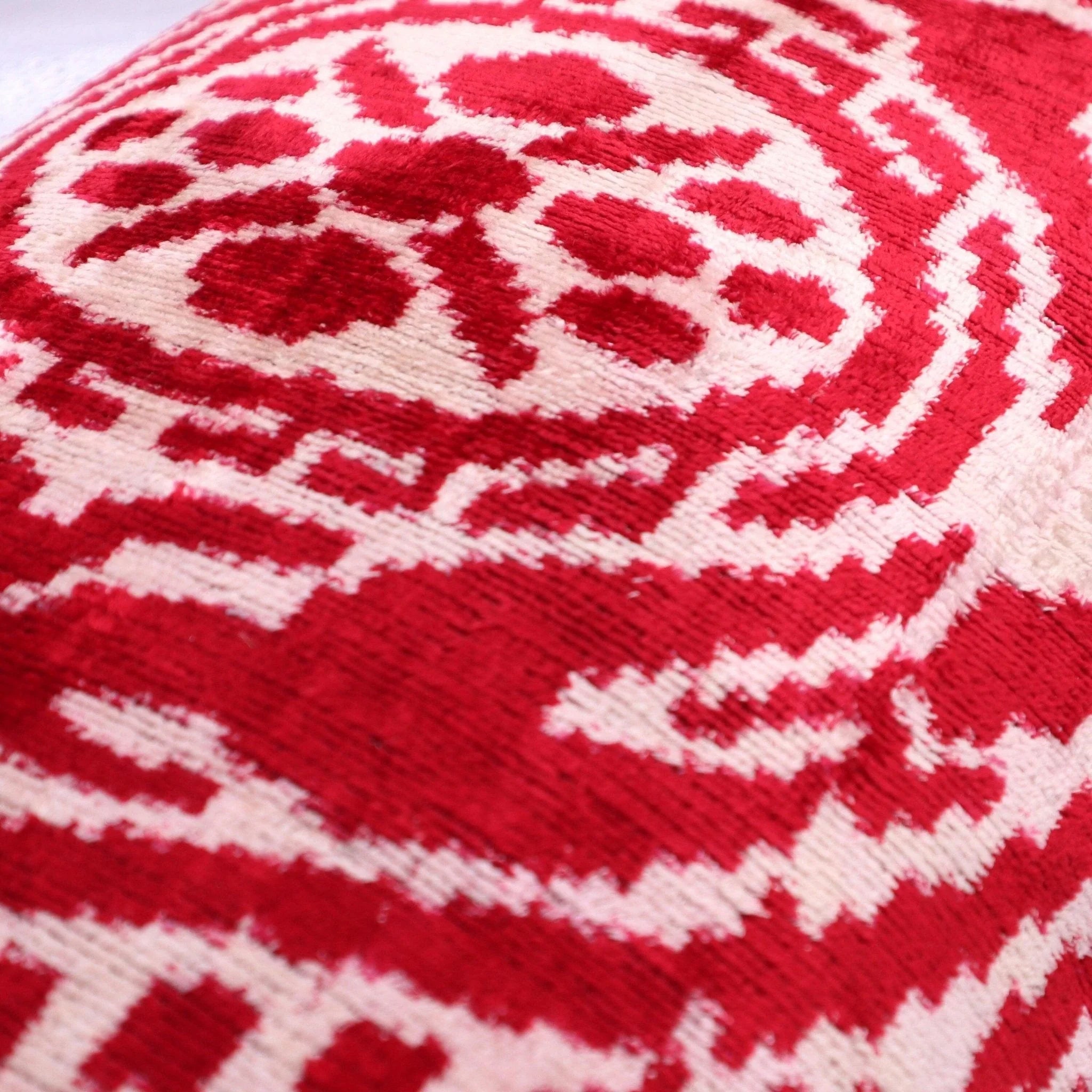 Canvello Handmade Red Super Soft Pillow With Down Insert- 16"x24" Canvello