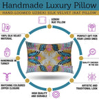 Canvello Handmade Soft Velvet Silk Cushion with Down Insert - 16x24, top view - House Of Avana