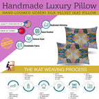 Canvello Handmade Soft Velvet Silk Cushion with Down Insert - 16x24, angled view - House Of Avana