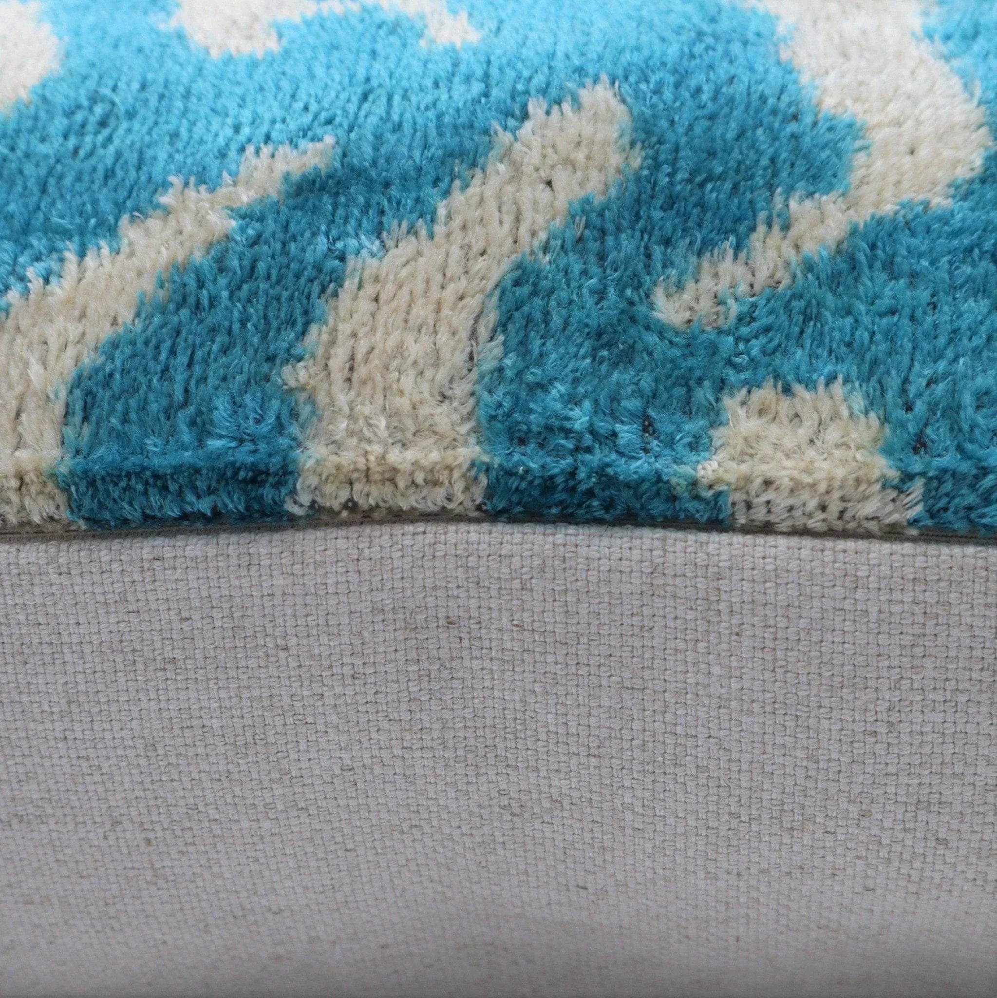 Canvello Handmade Tiger Print Blue Throw Pillows - 16X24 in Canvello