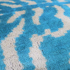 Canvello Handmade Tiger Print Blue Throw Pillows - 16X24 in Canvello