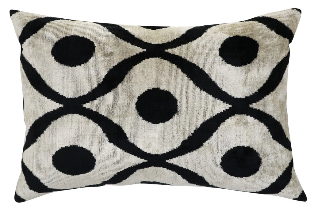 Canvello Luxury Decorative Black White Throw Pillow | 16 x 24 in (40 x 60 cm) Canvello
