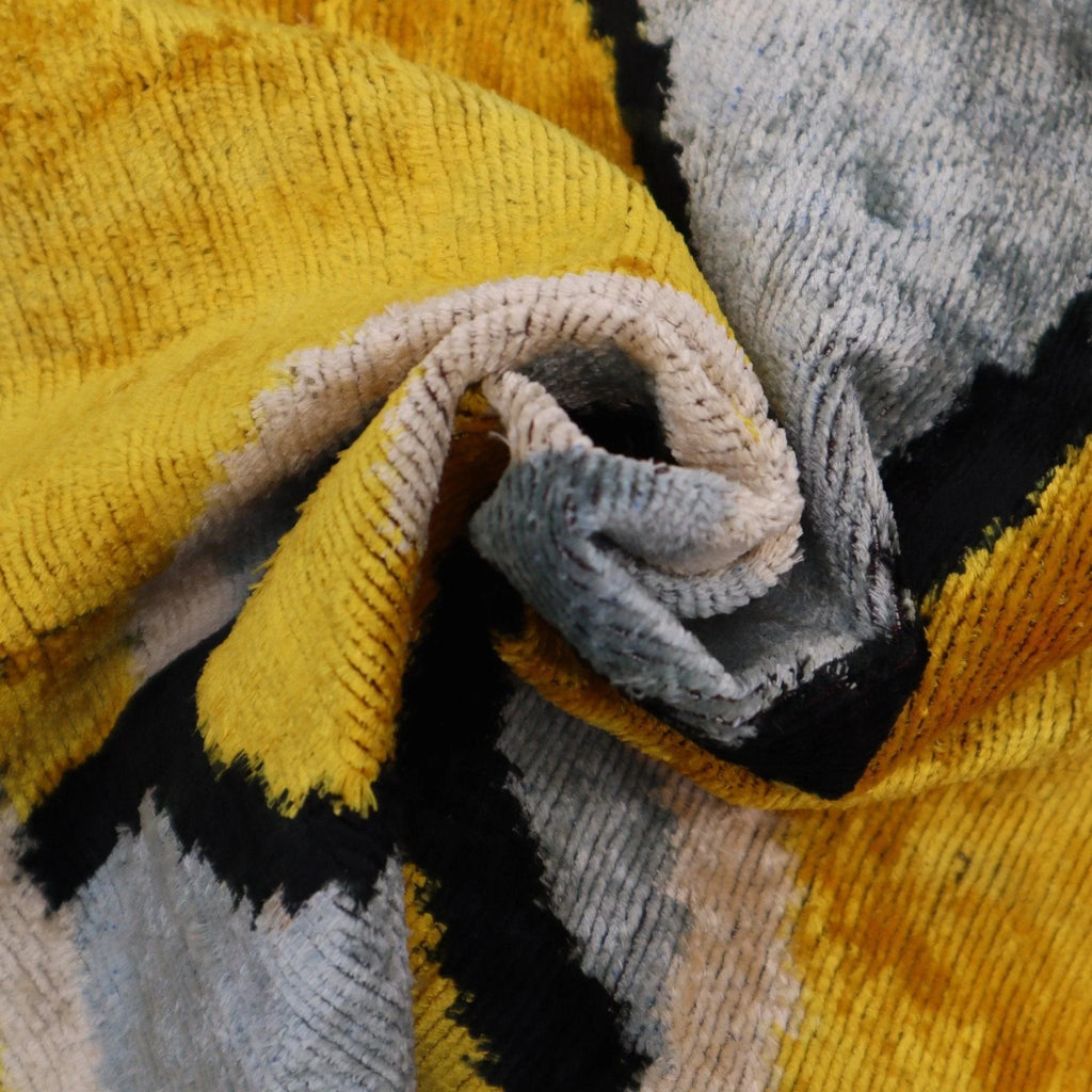 Canvello Luxury Decorative Yellow Gray Pillow With Down Insert- 16x24 in Canvello